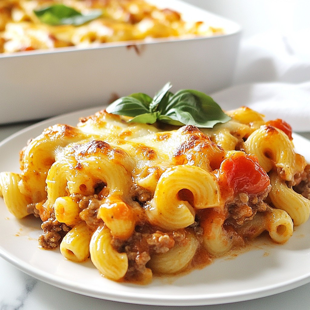 Savory Ground Beef and Pasta Bake Delightful Dish