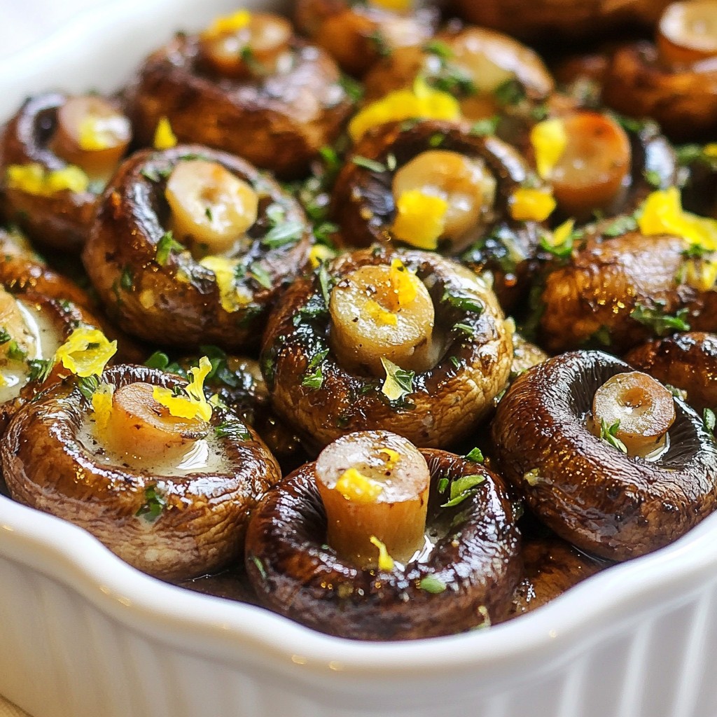 Garlic Butter Roasted Mushrooms Flavorful Side Dish