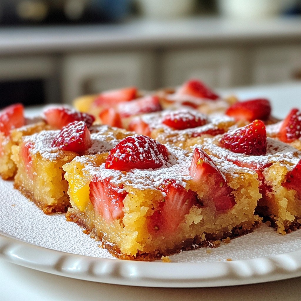 Strawberry Lemon Blondies Delightful and Easy Treat