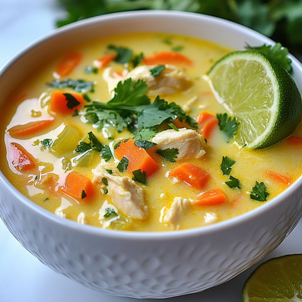 Coconut Lime Chicken Soup Irresistible and Flavorful Dish