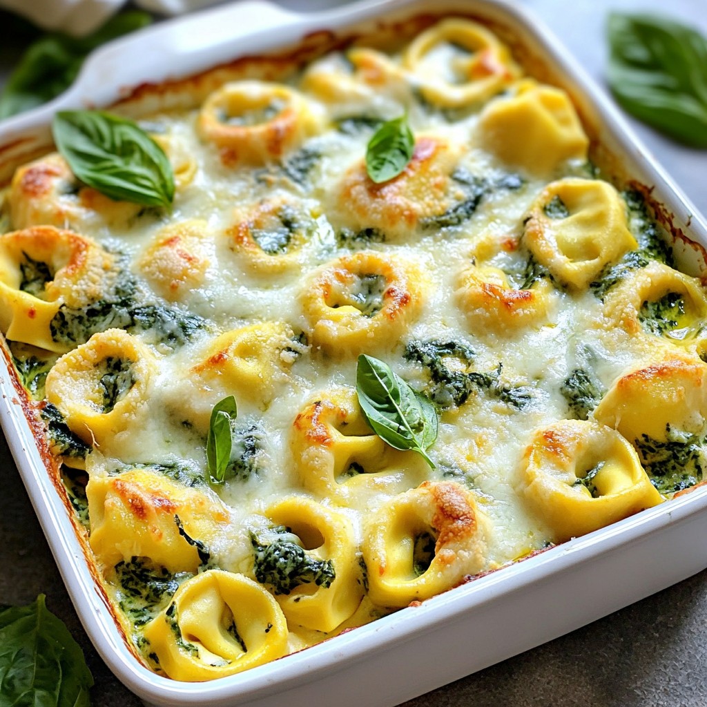 Creamy Spinach Tortellini Bake Easy Comfort Meal