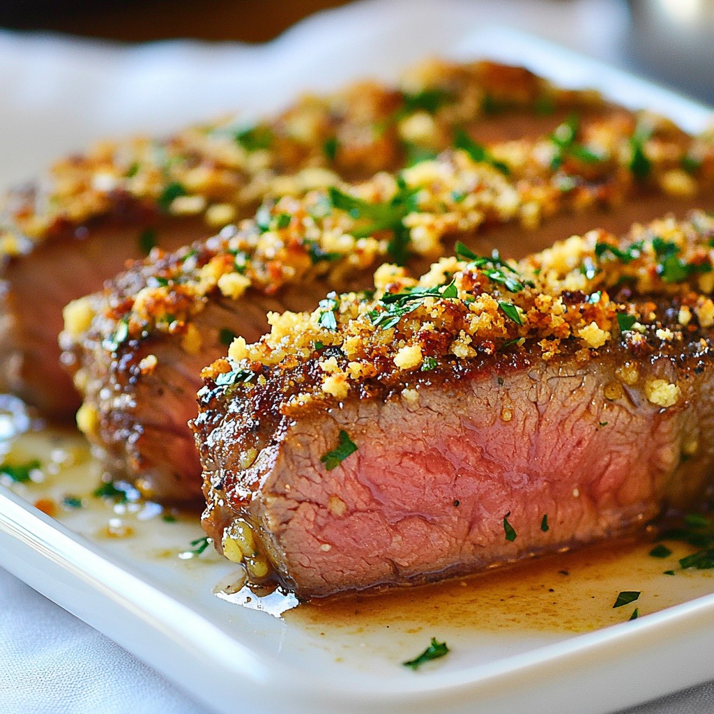 Garlic Parmesan Crusted Sirloin Steak Flavor Explosion