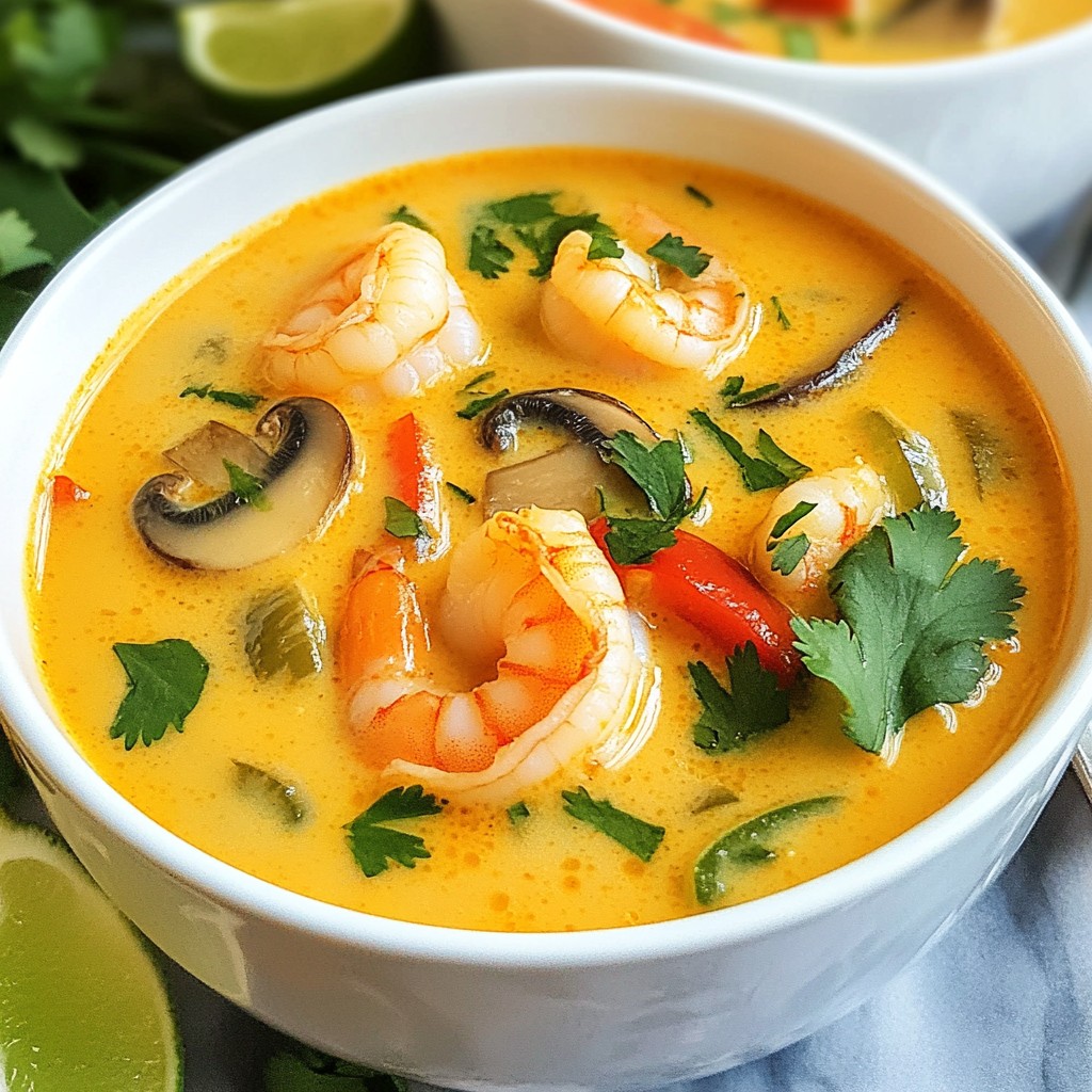 Thai Coconut Shrimp Soup Flavorful and Easy Recipe