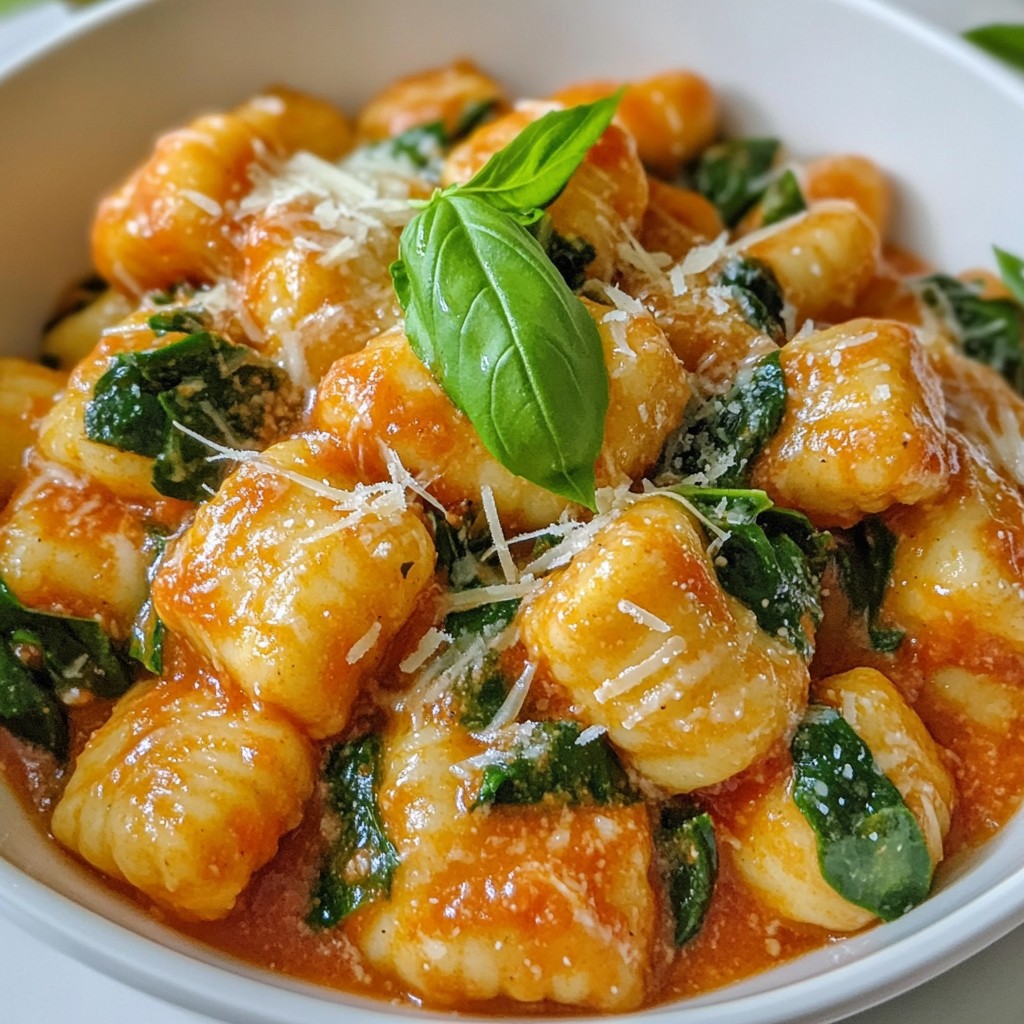 Creamy Tomato Spinach Gnocchi Savory and Simple Dish