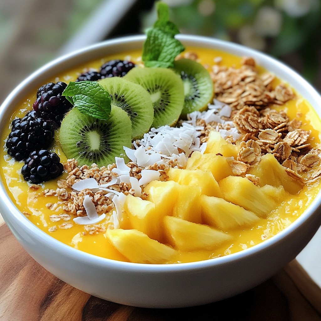 Tropical Pineapple Smoothie Bowl Easy and Refreshing Treat
