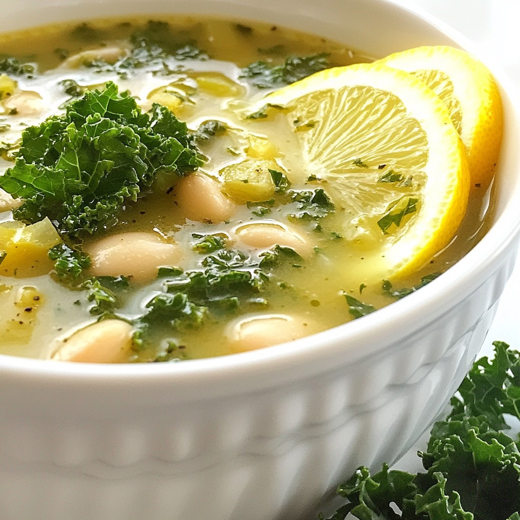 Lemony White Bean Kale Soup Flavorful and Healthy Recipe