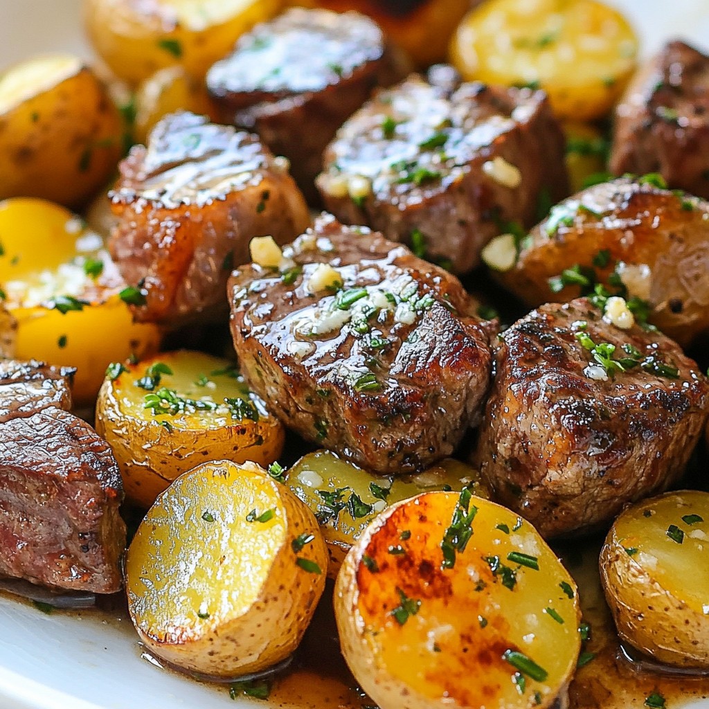Garlic Butter Steak and Potatoes Skillet Delight