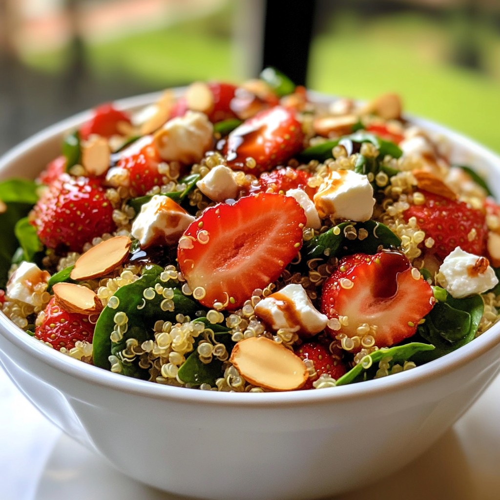 Strawberry Spinach Quinoa Salad Fresh and Flavorful Dish