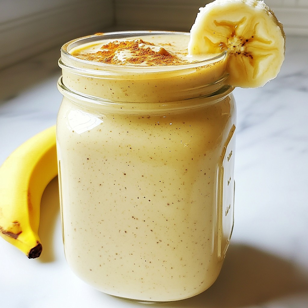 Peanut Butter Banana Protein Smoothie Energizing Boost