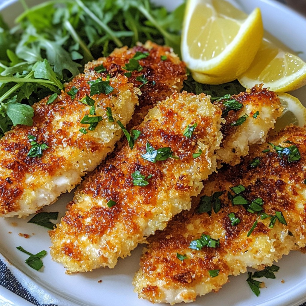 Parmesan Crusted Chicken Cutlets Crispy and Flavorful