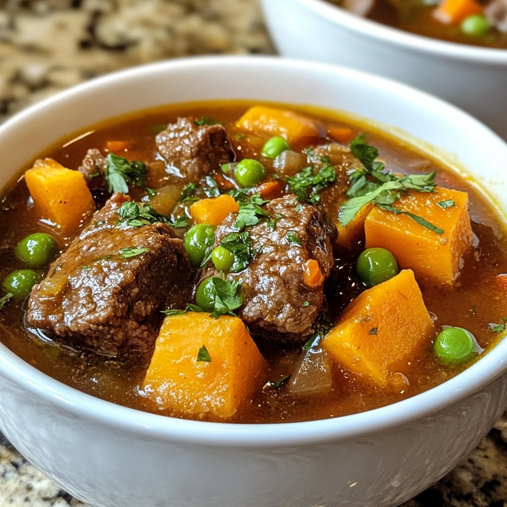 Slow Cooker Beef and Sweet Potato Stew Delicious Meal
