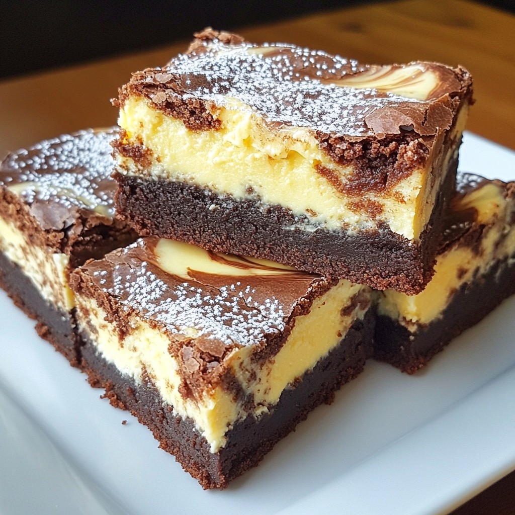 Chocolate Swirl Cheesecake Brownies Decadent Delight
