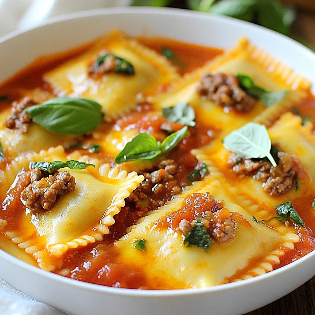 Ground Beef and Spinach Ravioli Flavorful Meal Idea