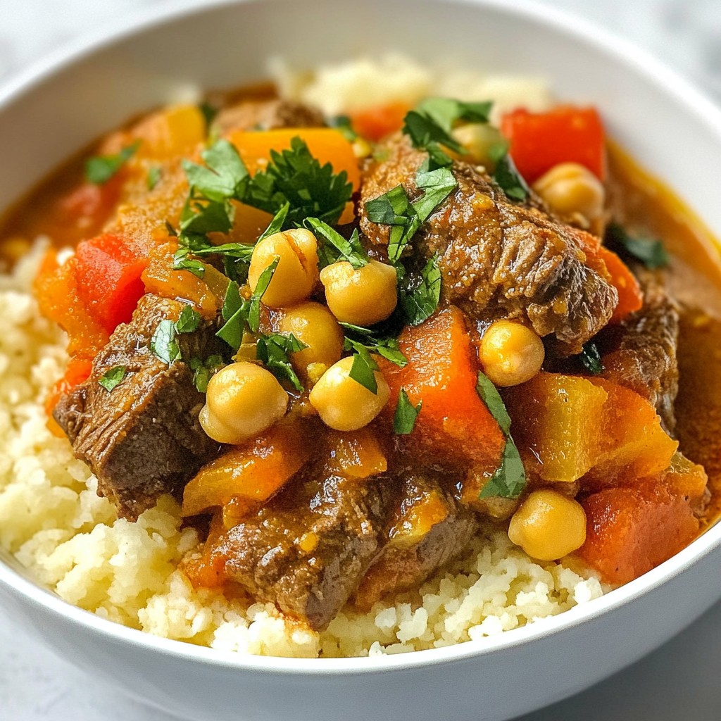 Slow Cooked Beef and Chickpea Tagine Delightful Dish
