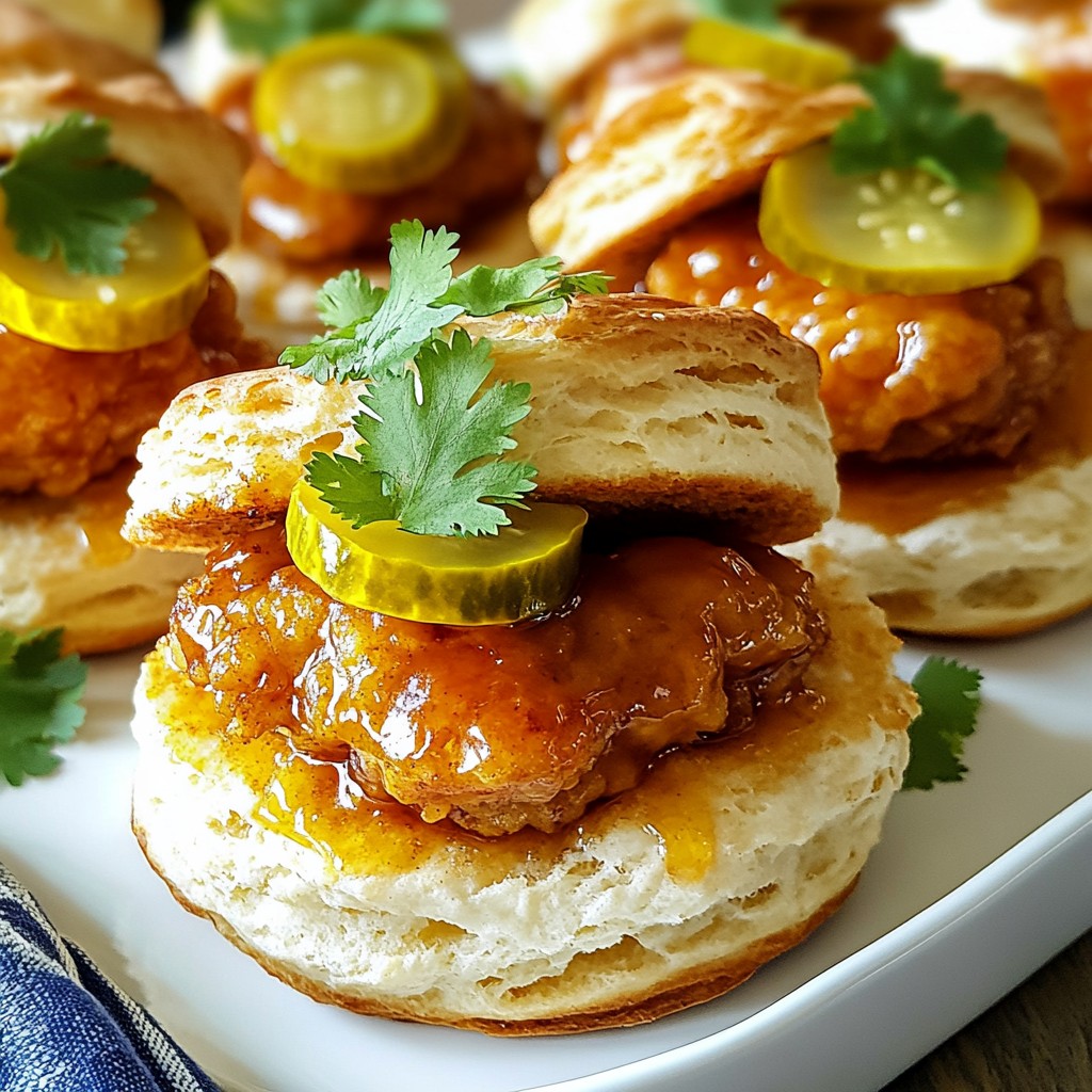 Hot Honey Chicken Biscuit Sliders Flavorful and Easy