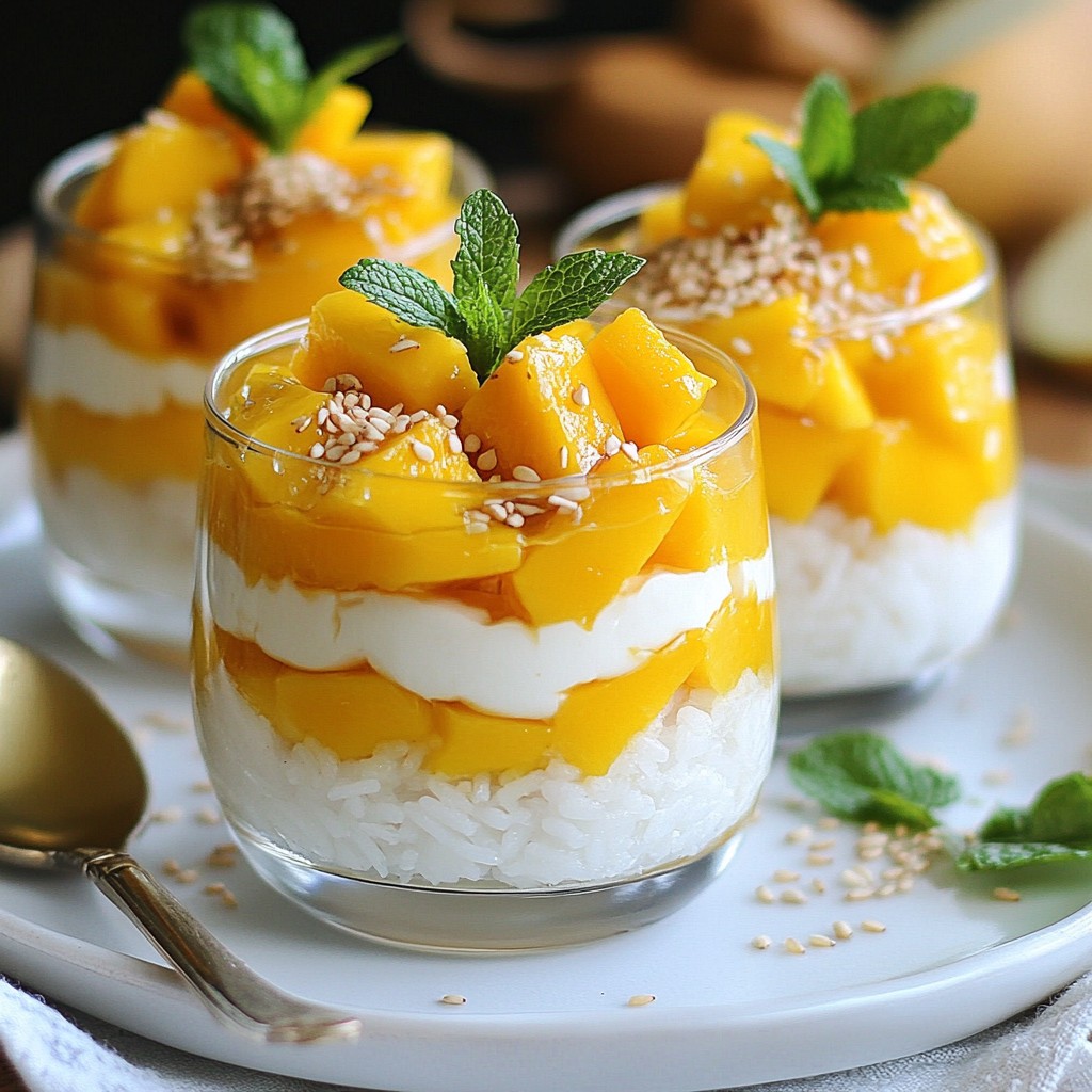 Mango Sticky Rice Parfait Delicious and Easy Dessert