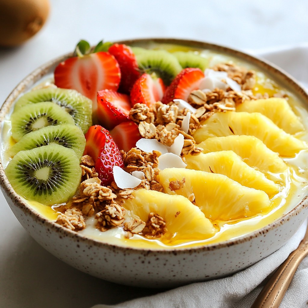 Tropical Pineapple Smoothie Bowl Fresh and Healthy Recipe