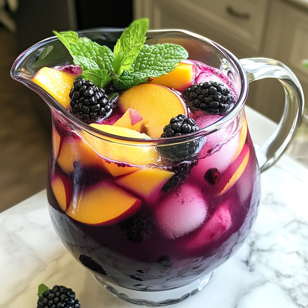 Blackberry Peach Lemonade Refreshing Summer Drink