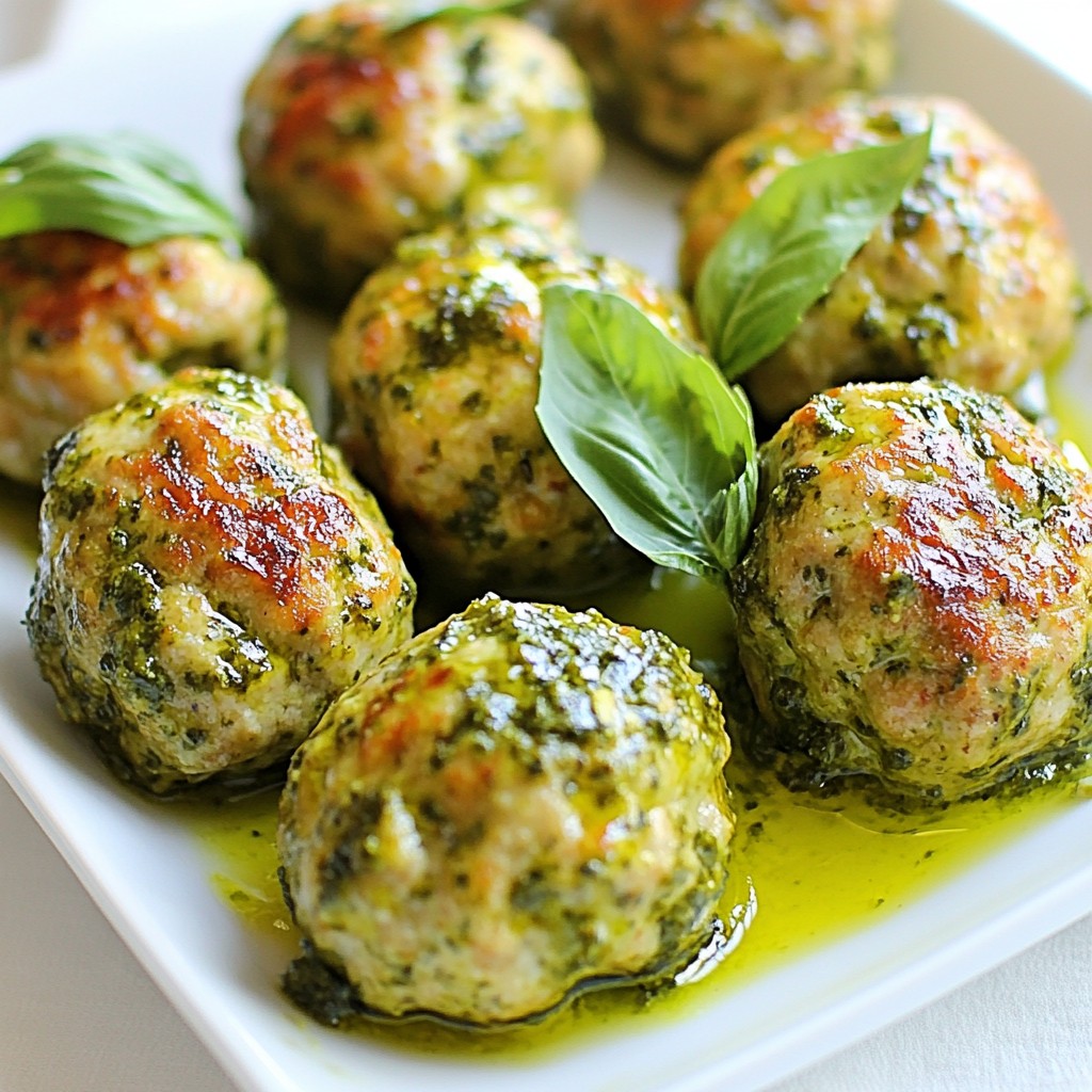 Pesto Turkey Meatballs Tasty and Easy Recipe