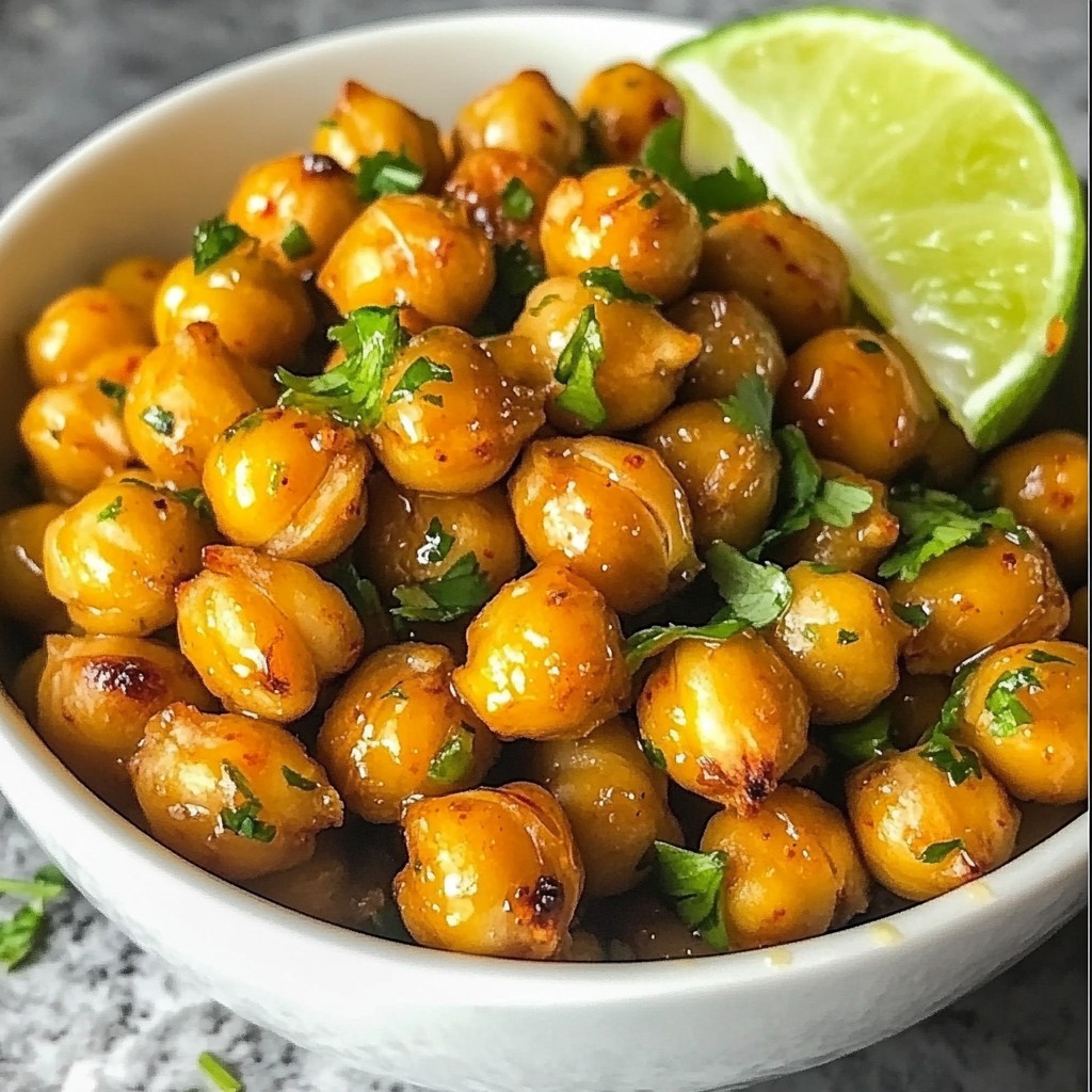 Sweet Chili Lime Roasted Chickpeas Tasty Snack Idea