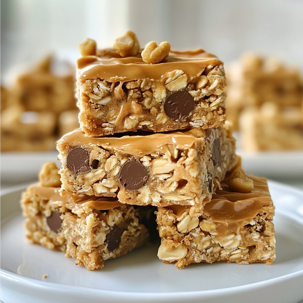 Peanut Butter Oatmeal Energy Bars Healthy Snack Boost