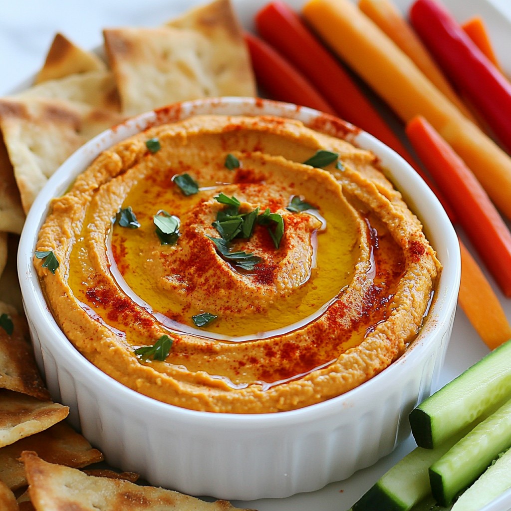 Roasted Red Pepper Hummus Flavorful and Easy Recipe