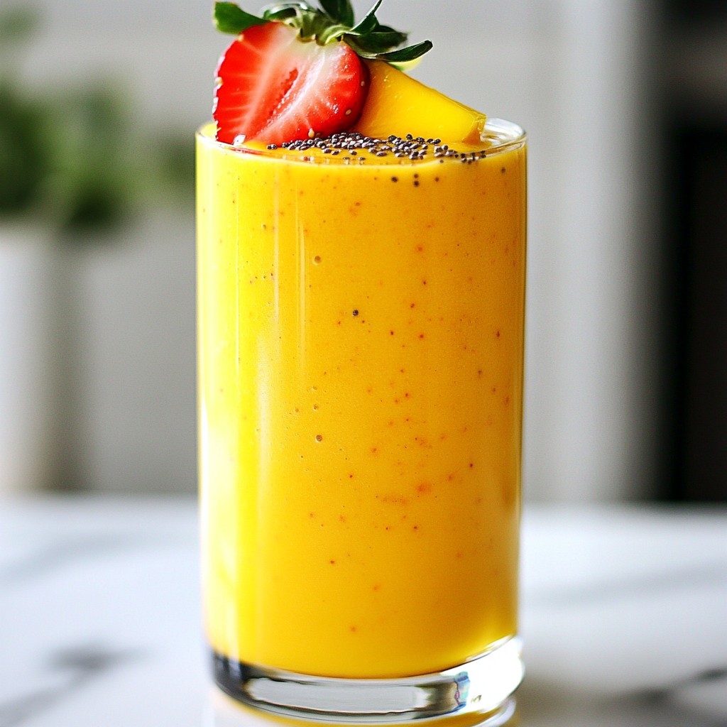 Mango Strawberry Smoothie Refreshing and Nutritious Drink
