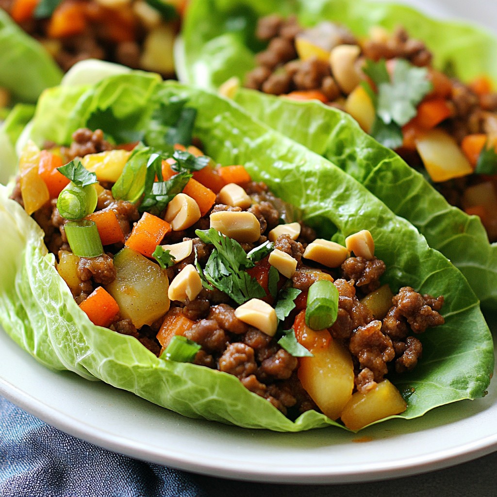 Spicy Szechuan Ground Beef Lettuce Wraps Recipe