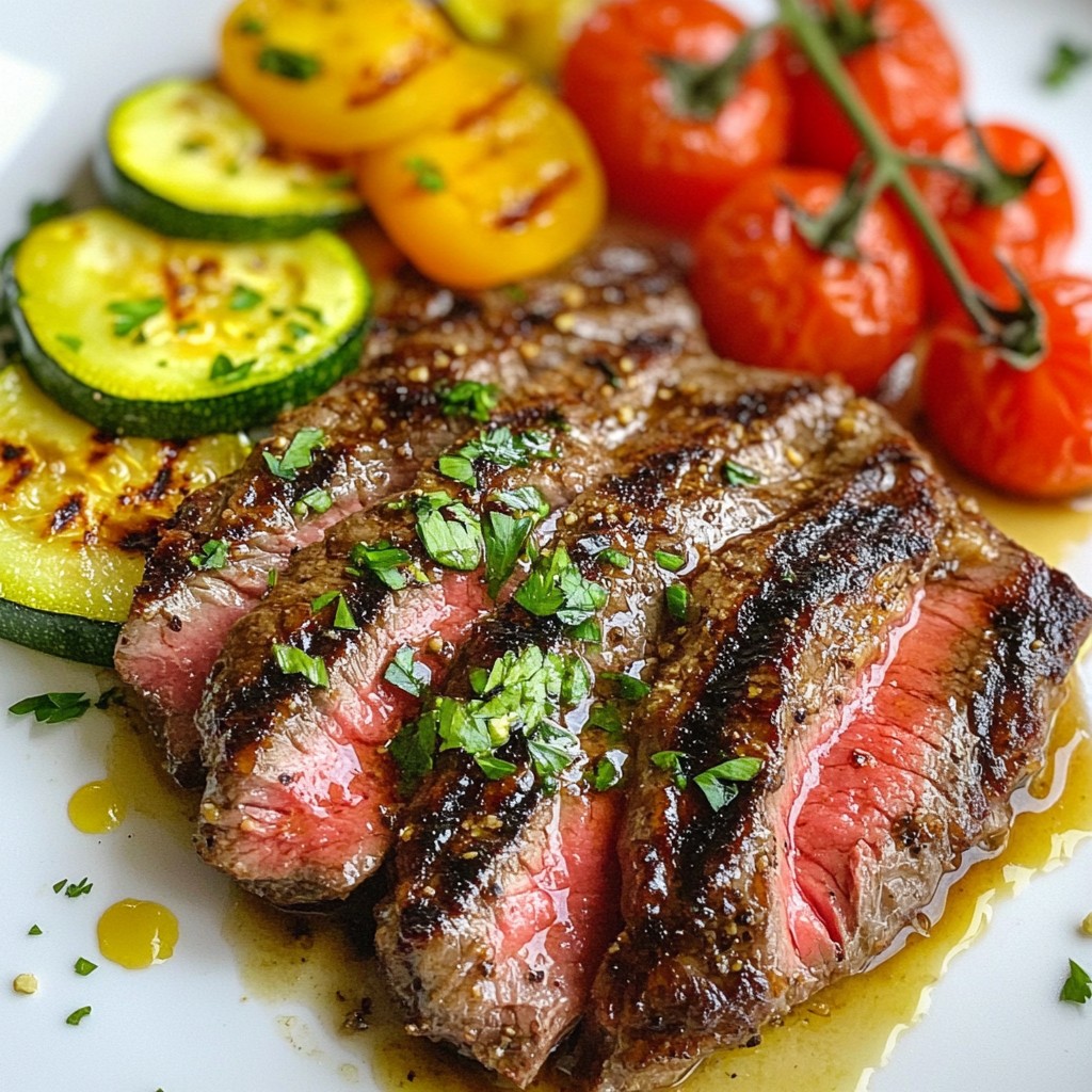 Honey Garlic Grilled Steak with Veggies Delight