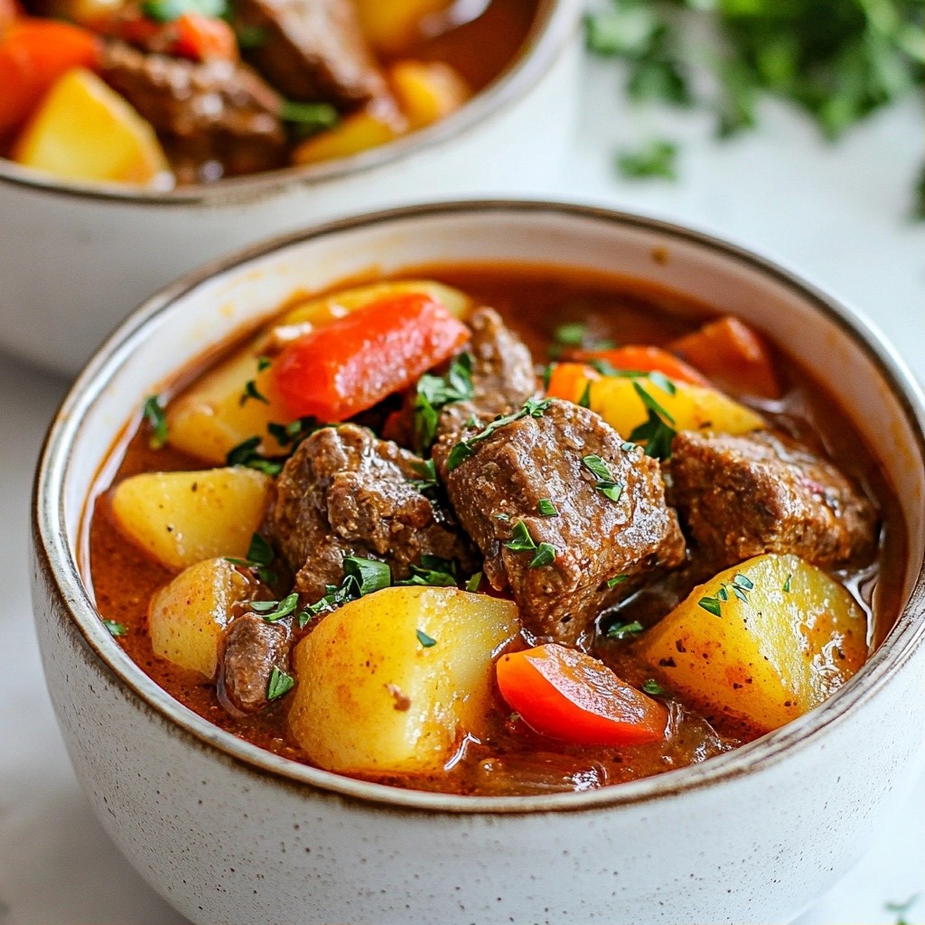 Slow Cooker Beef and Potato Goulash Easy Comfort Meal
