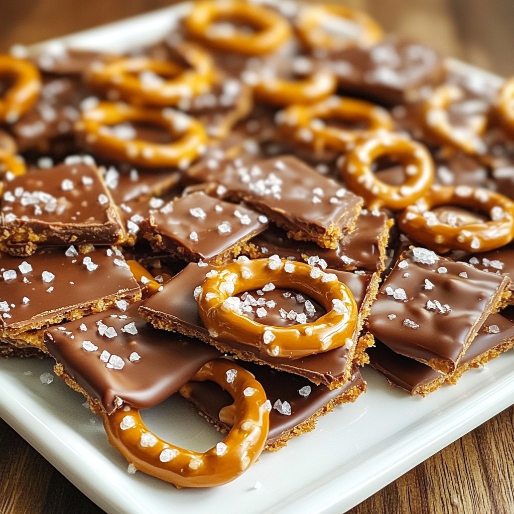 Chocolate Caramel Pretzel Bark Irresistible Treat