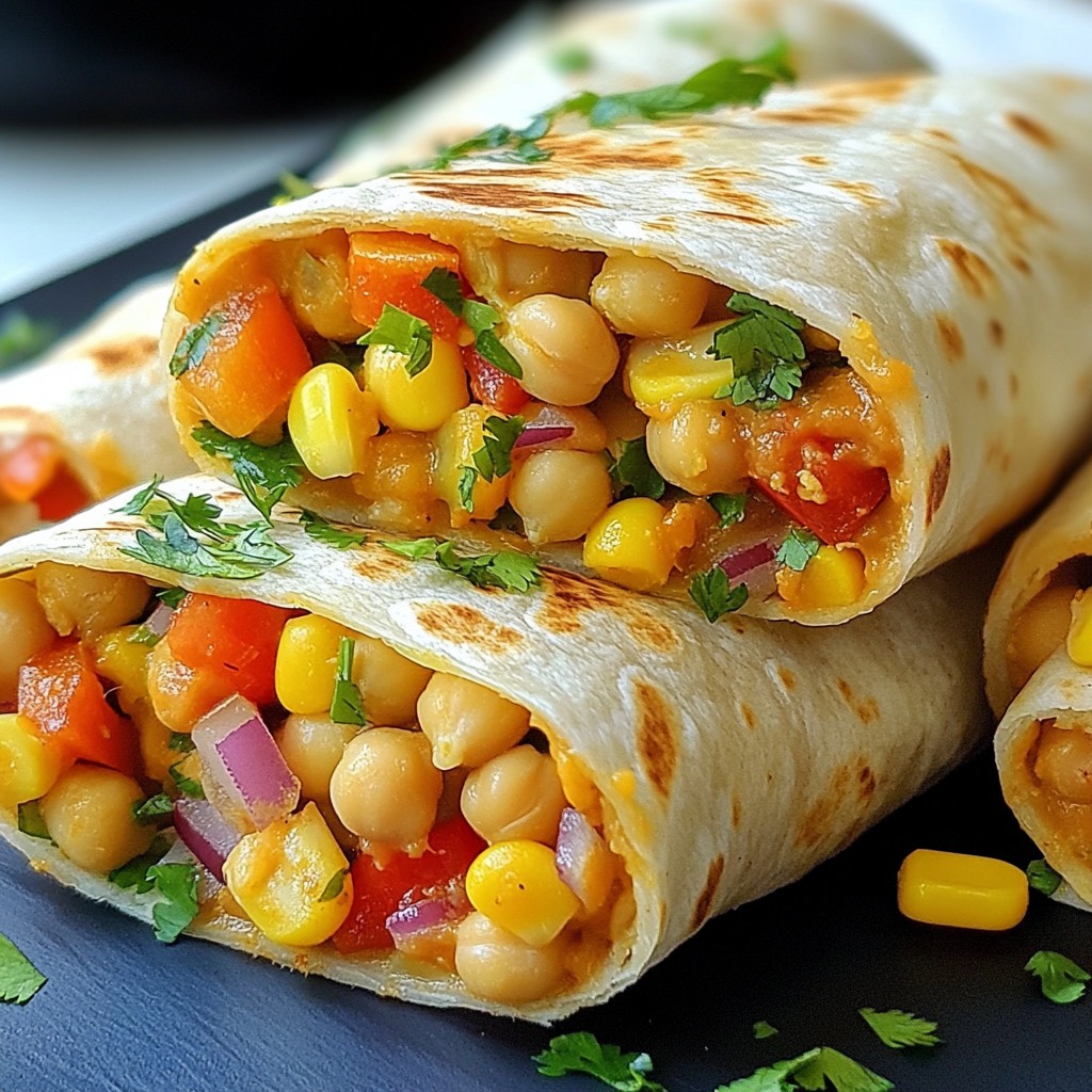 BBQ Ranch Chickpea Wraps Flavorful and Easy Meal