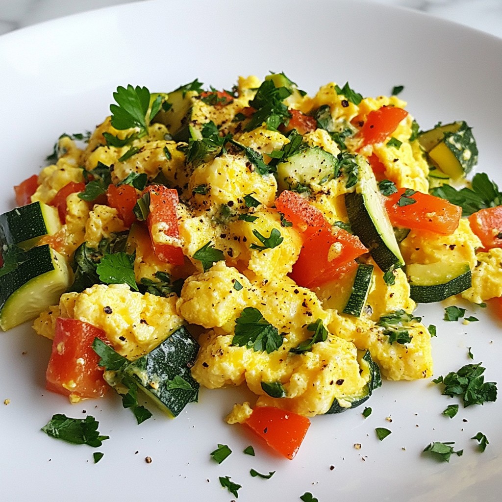 Veggie Loaded Egg Scramble Quick and Nutritious Meal