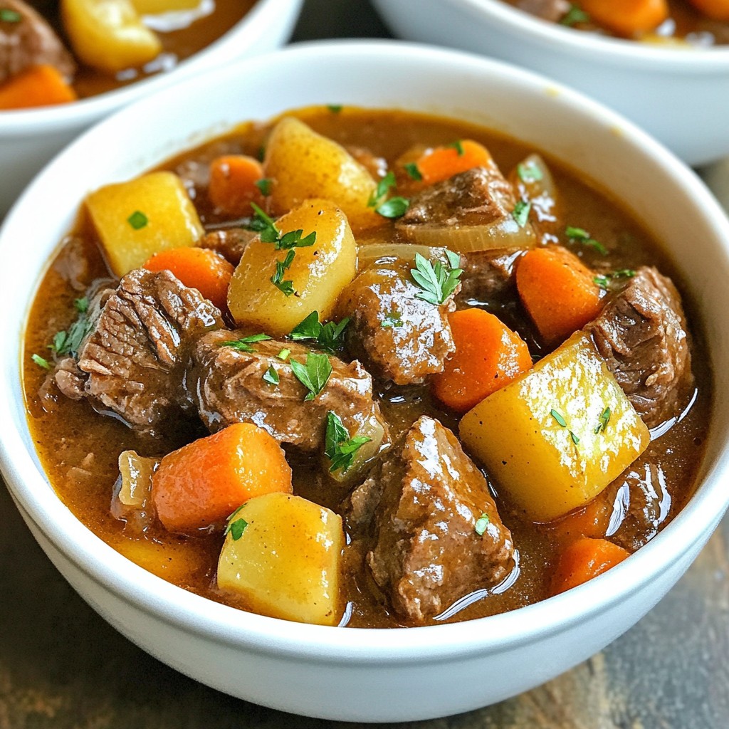 Slow Cooker Beef and Carrot Stew Hearty Comfort Meal