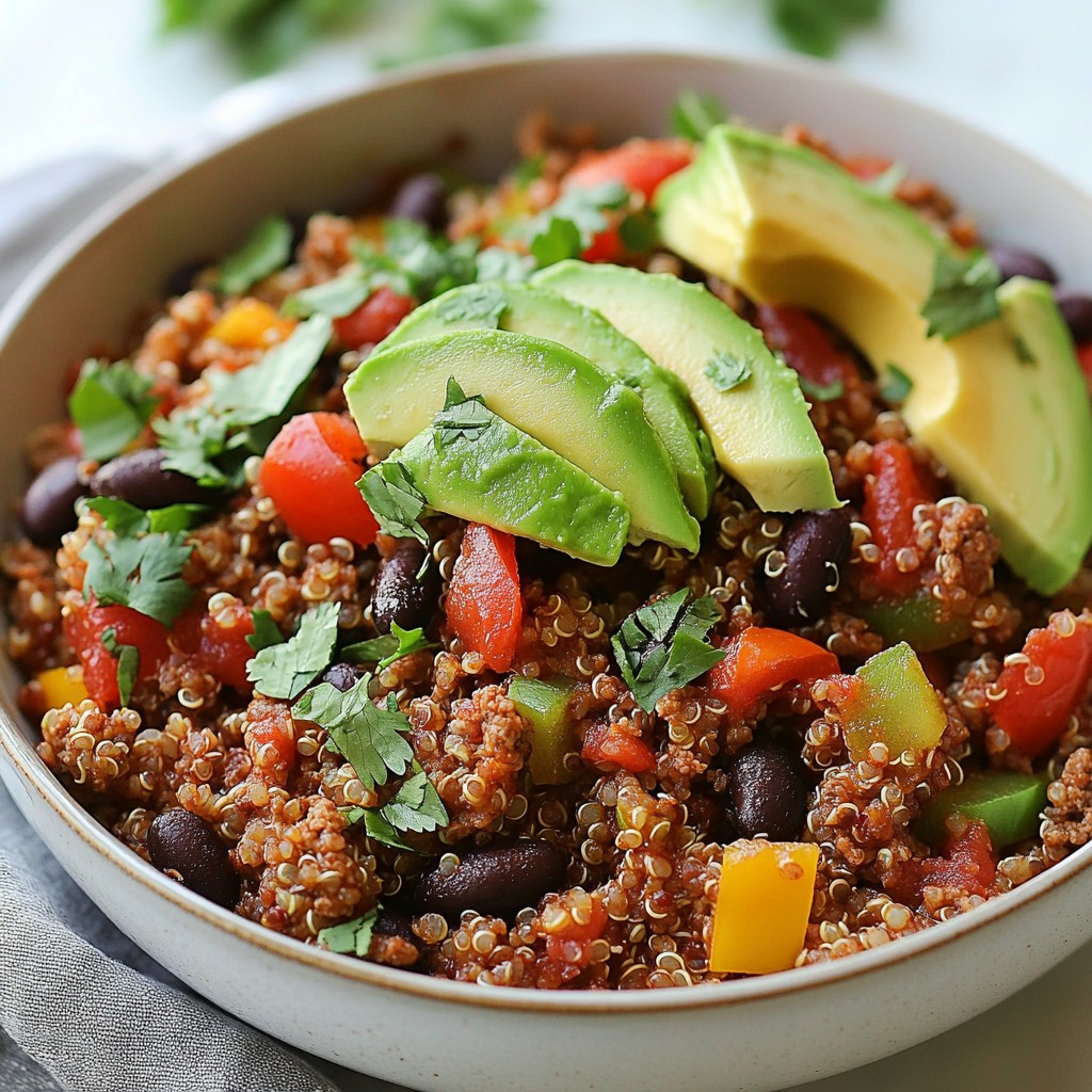 Spicy Ground Beef and Quinoa Skillet Delight
