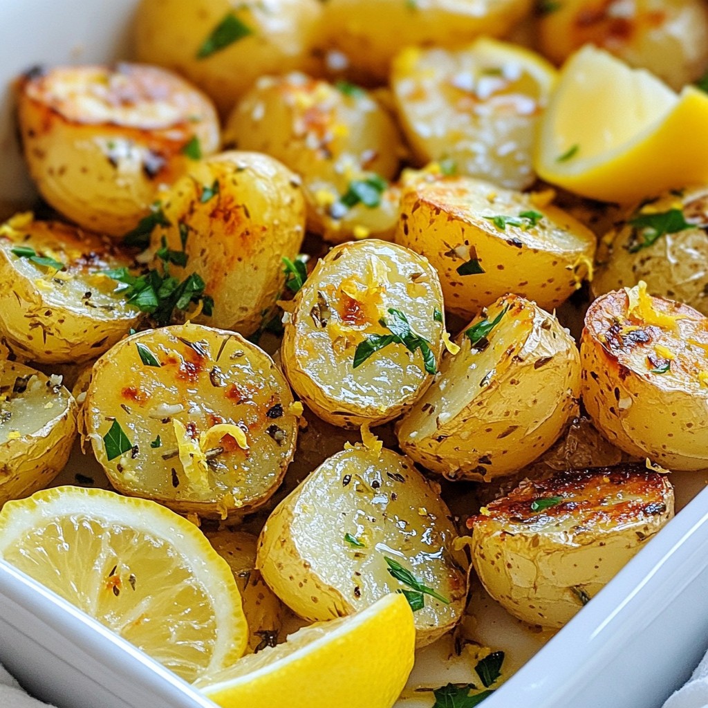 Greek Lemon Garlic Potatoes Crispy and Flavorful Dish