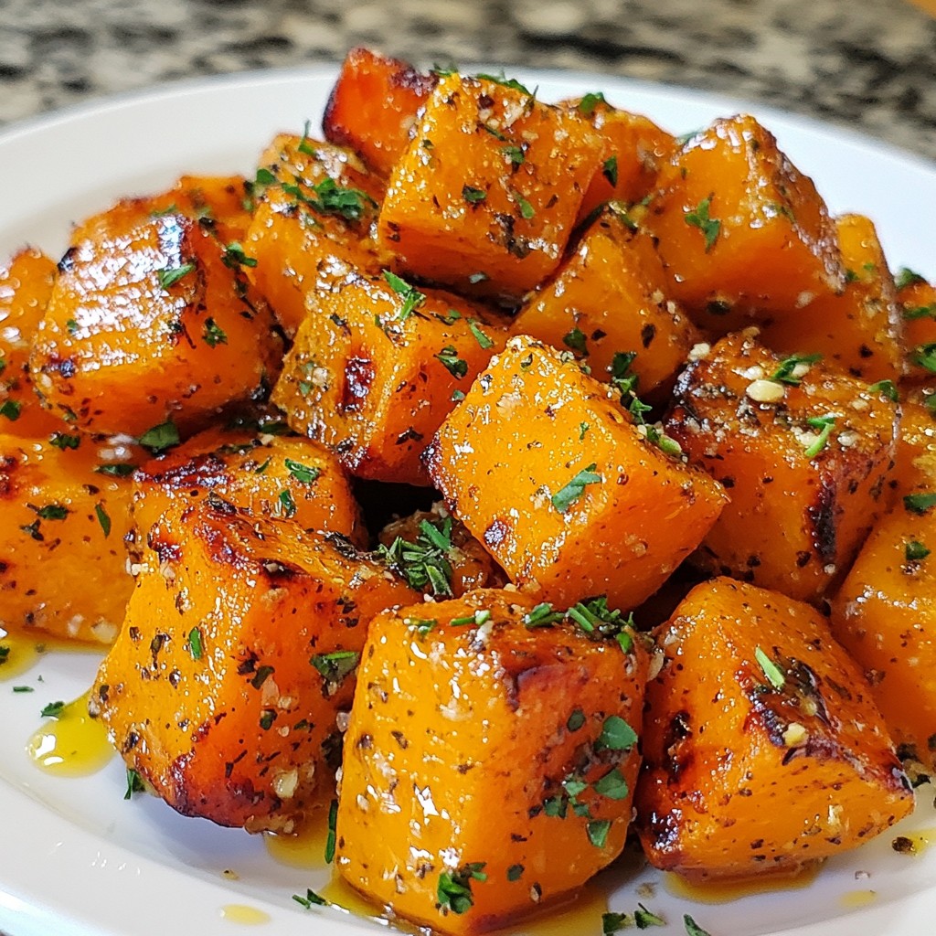 Honey Garlic Roasted Sweet Potatoes Savory Side Dish