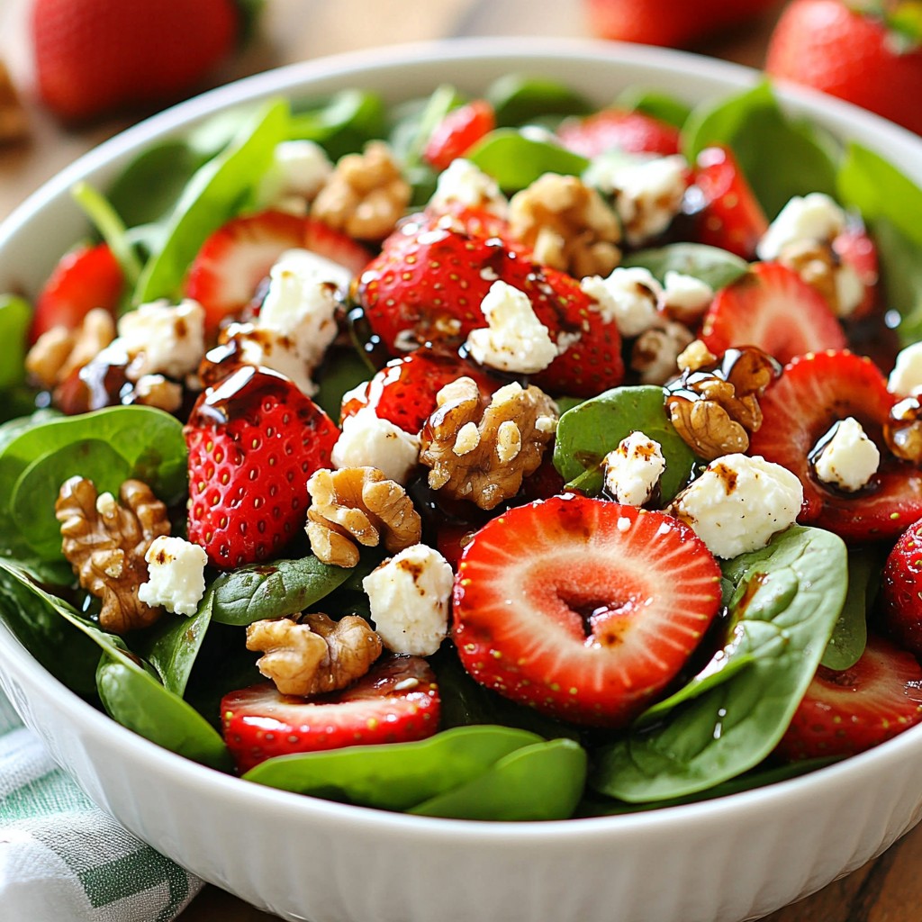 Balsamic Strawberry Spinach Salad Fresh and Tasty Treat