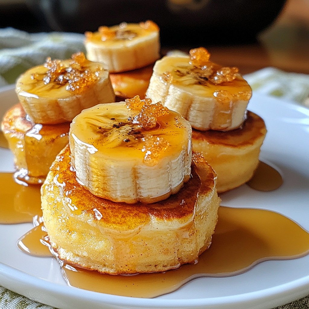 Caramelized Banana Pancake Bites Delightful Treat