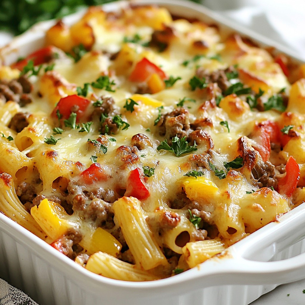 Creamy Beef and Bell Pepper Bake Tasty Comfort Meal
