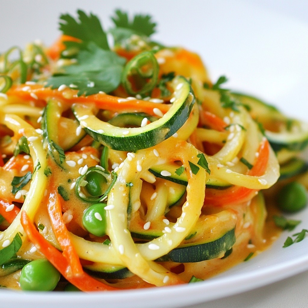 Spicy Thai Peanut Zoodles Flavorful and Easy Meal