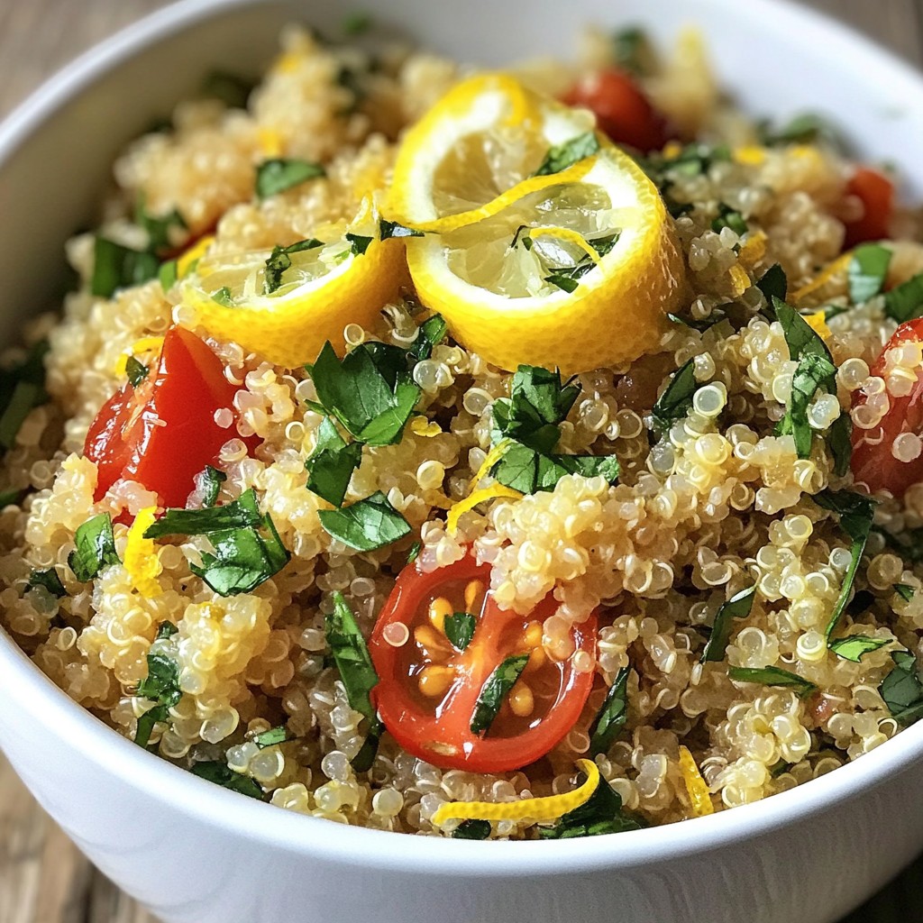 Lemon Garlic Herb Quinoa Flavorful and Simple Dish