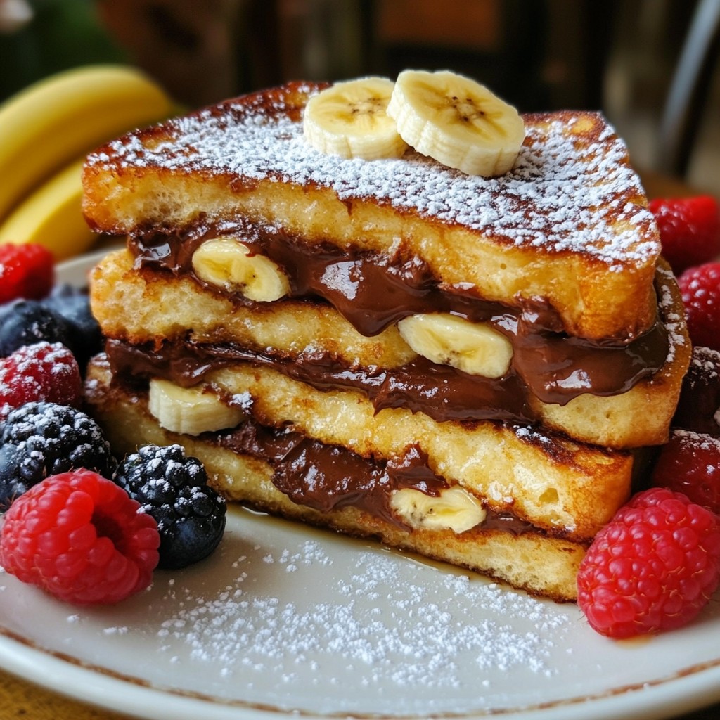 Chocolate Hazelnut Stuffed French Toast Delightful Treat