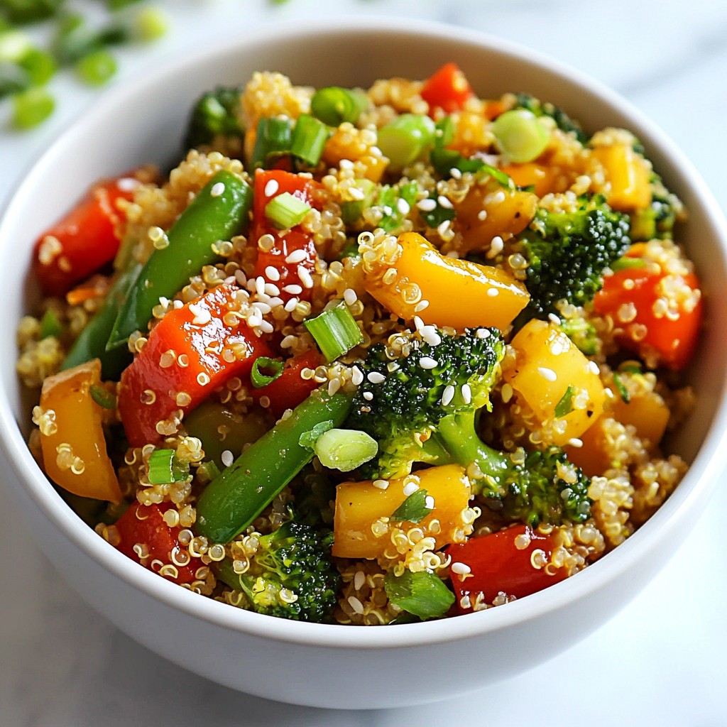 Sesame Ginger Quinoa Stir Fry Tasty and Quick Meal