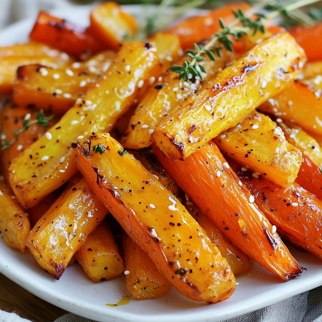 Honey Mustard Roasted Carrots Fresh and Tasty Side