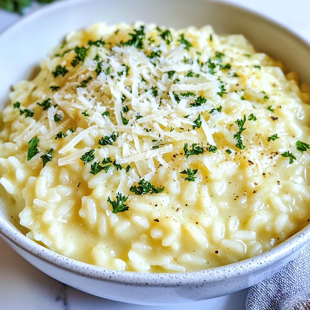 Creamy Garlic Parmesan Risotto Flavorful Dinner Dish