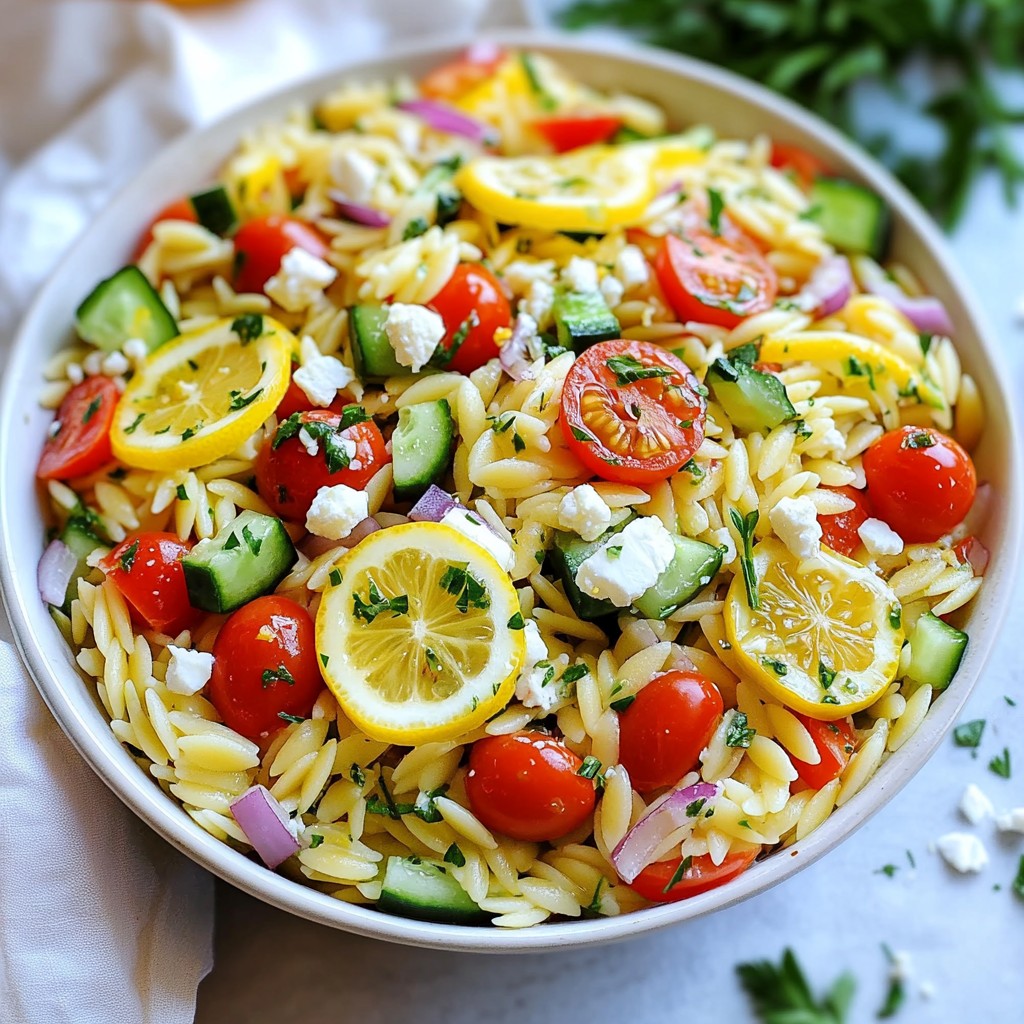 Zesty Lemon Garlic Orzo Salad Refreshing and Simple