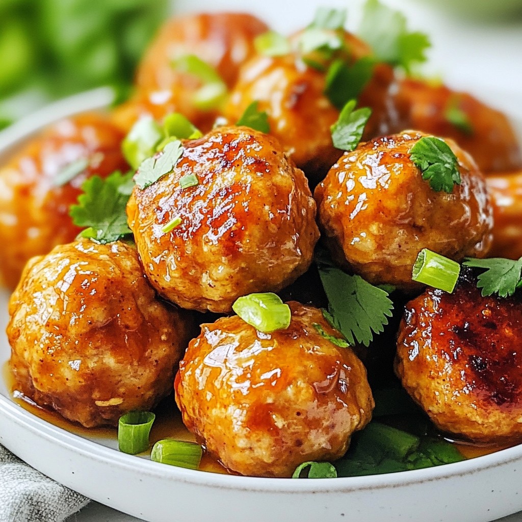Honey Sriracha Chicken Meatballs Flavorful Delight