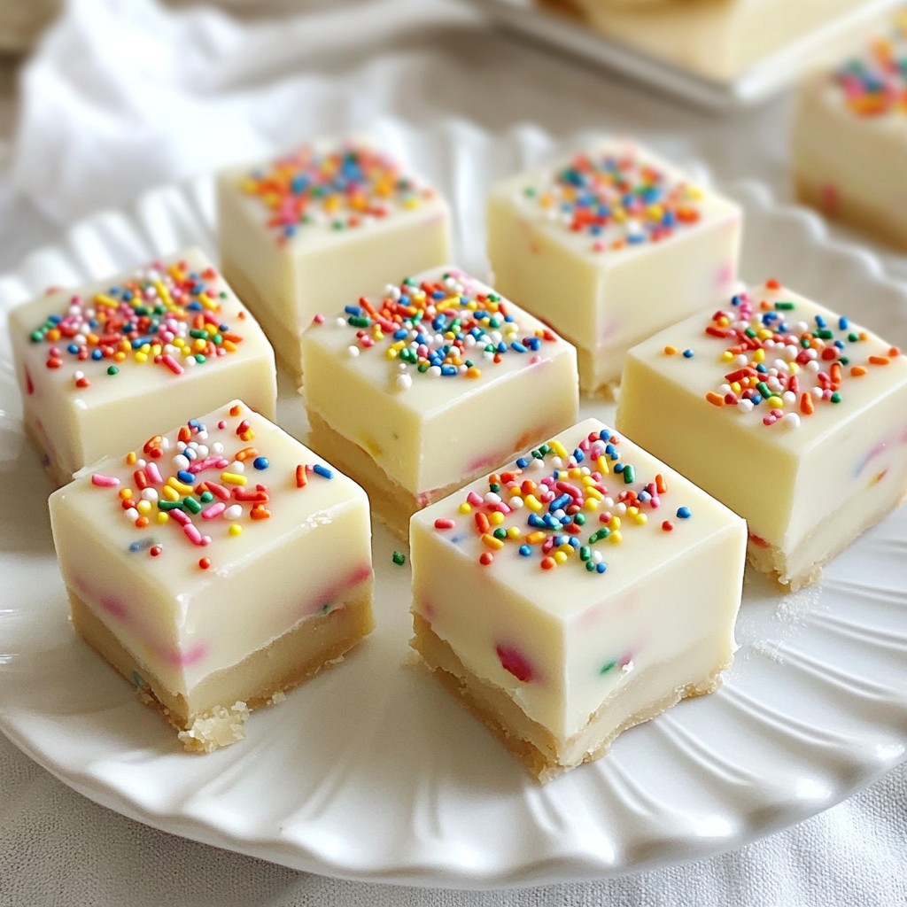 Funfetti Birthday Cake Fudge Flavorful Sweet Treat