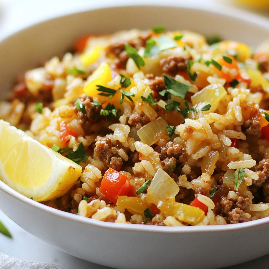 Savory Ground Beef and Rice Pilaf Flavorful Meal Idea